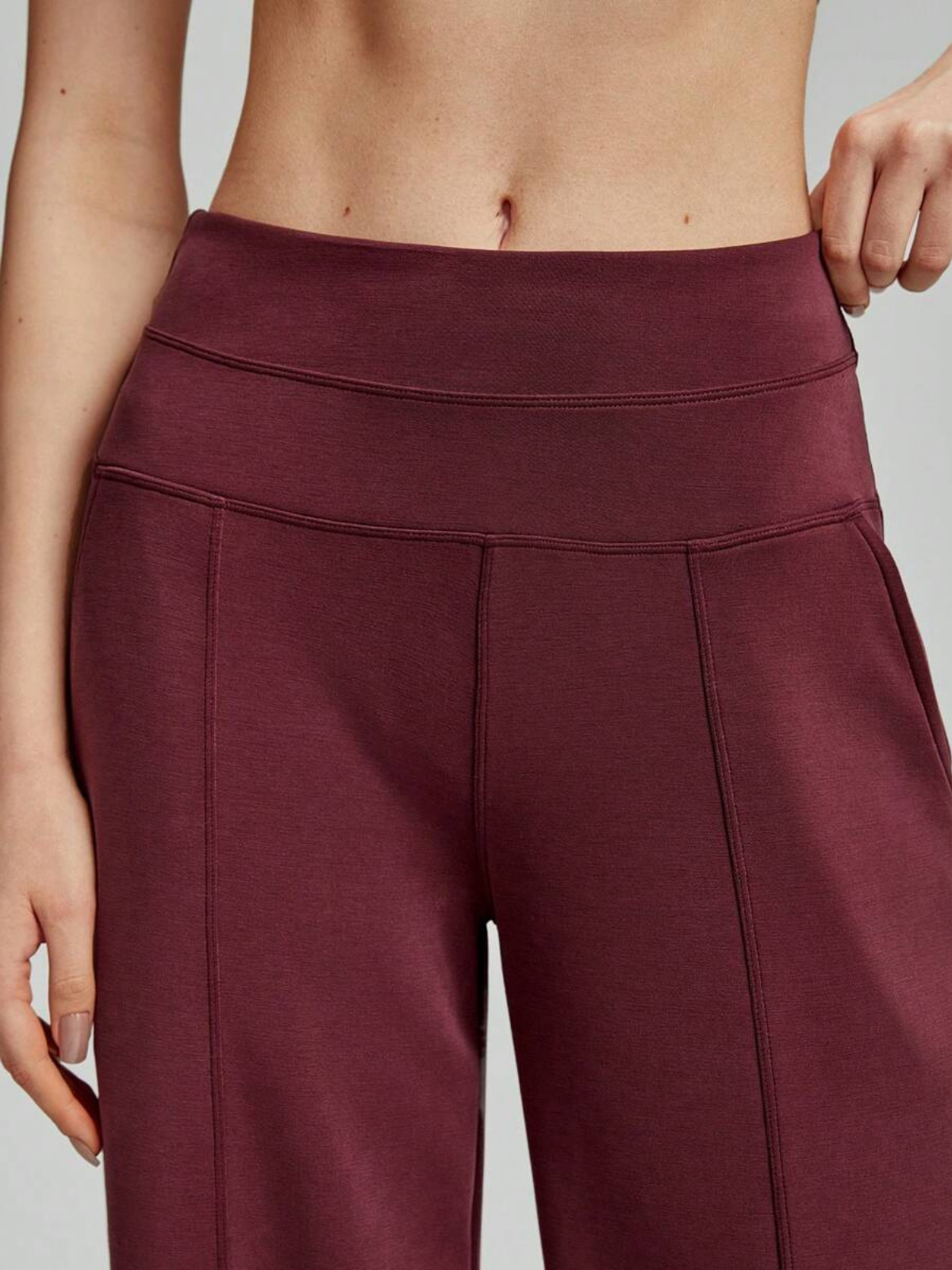 High-Waisted Modal Silk Wide-Leg Lounge Pants with Pockets