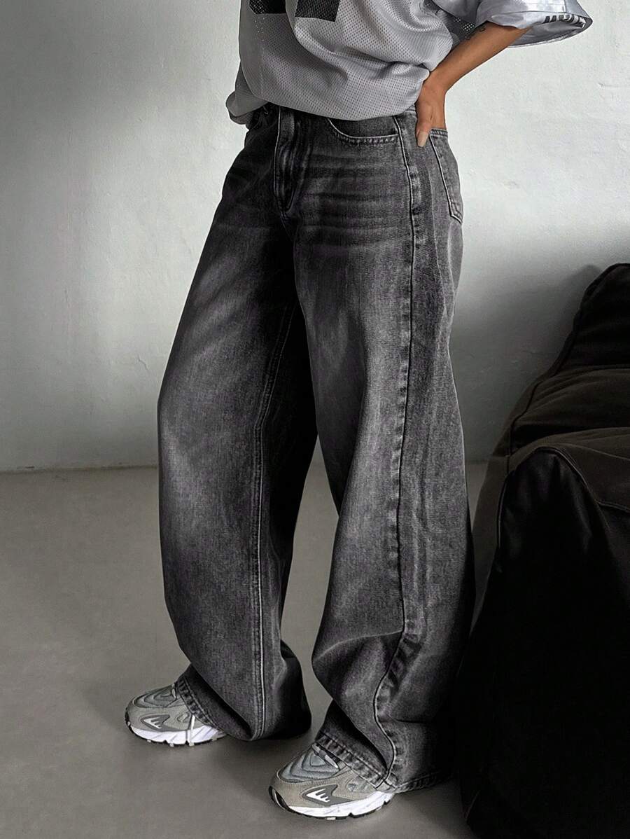 Women's Low Waist Straight Leg Denim Jeans