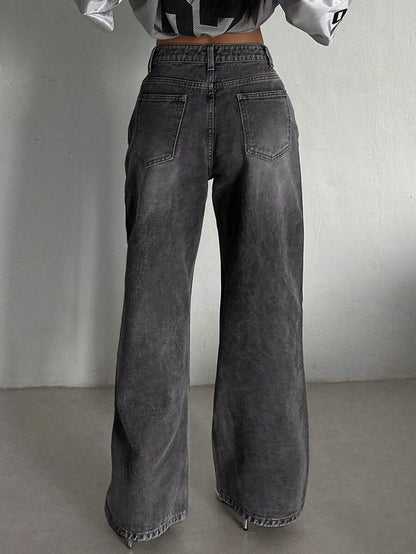 Women's Low Waist Straight Leg Denim Jeans