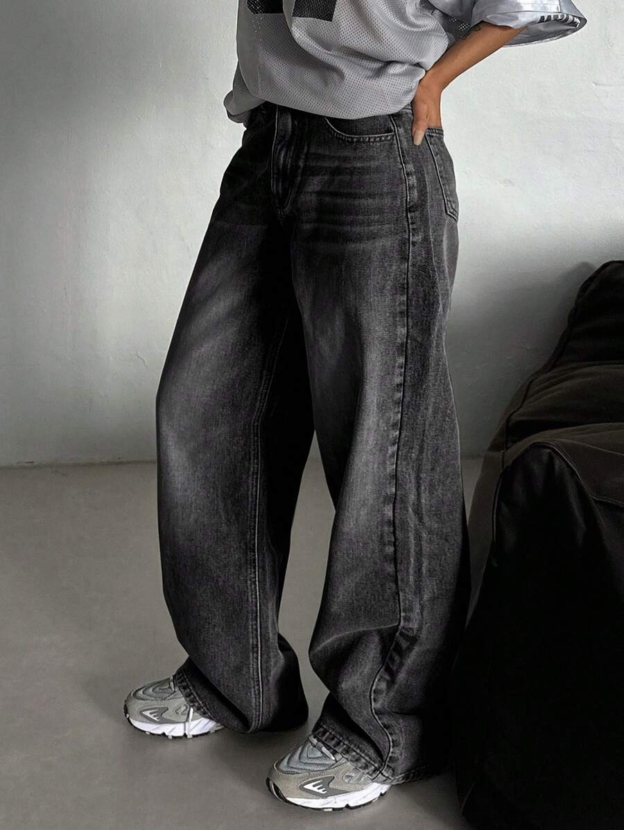 Women's Low Waist Straight Leg Denim Jeans