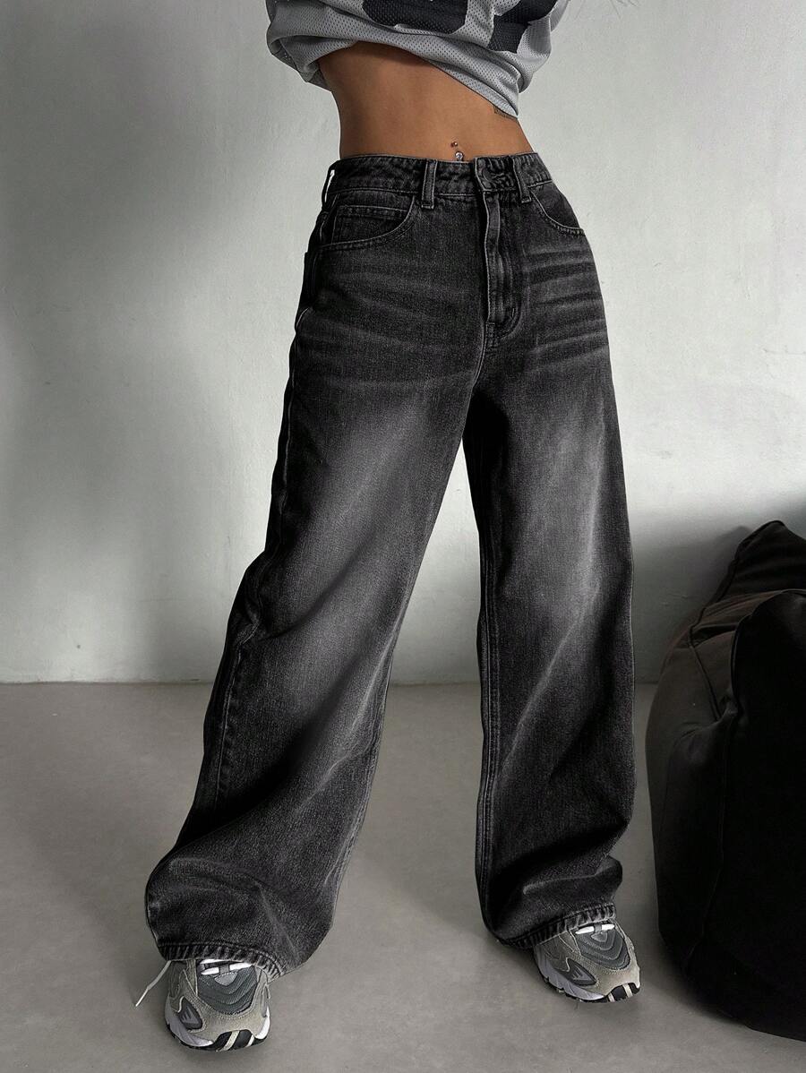 Women's Low Waist Straight Leg Denim Jeans