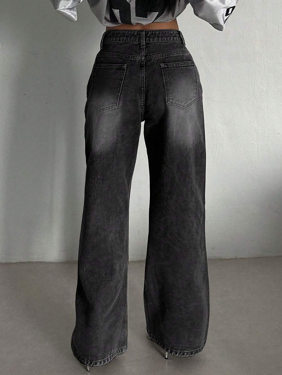 Women's Low Waist Straight Leg Denim Jeans