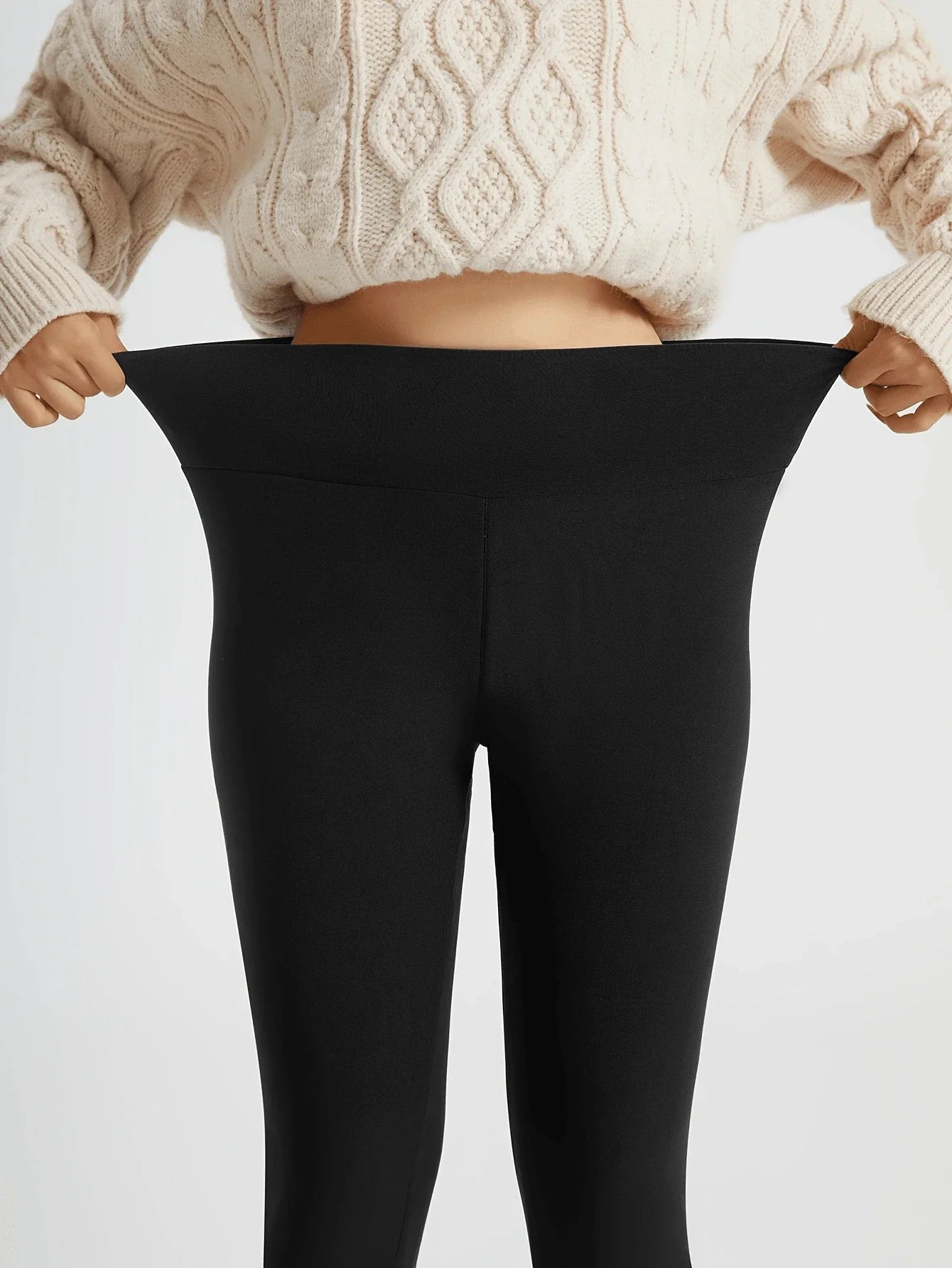 Premium Cozy Knit High-Waisted Leggings for Running, Yoga, and Everyday Workouts