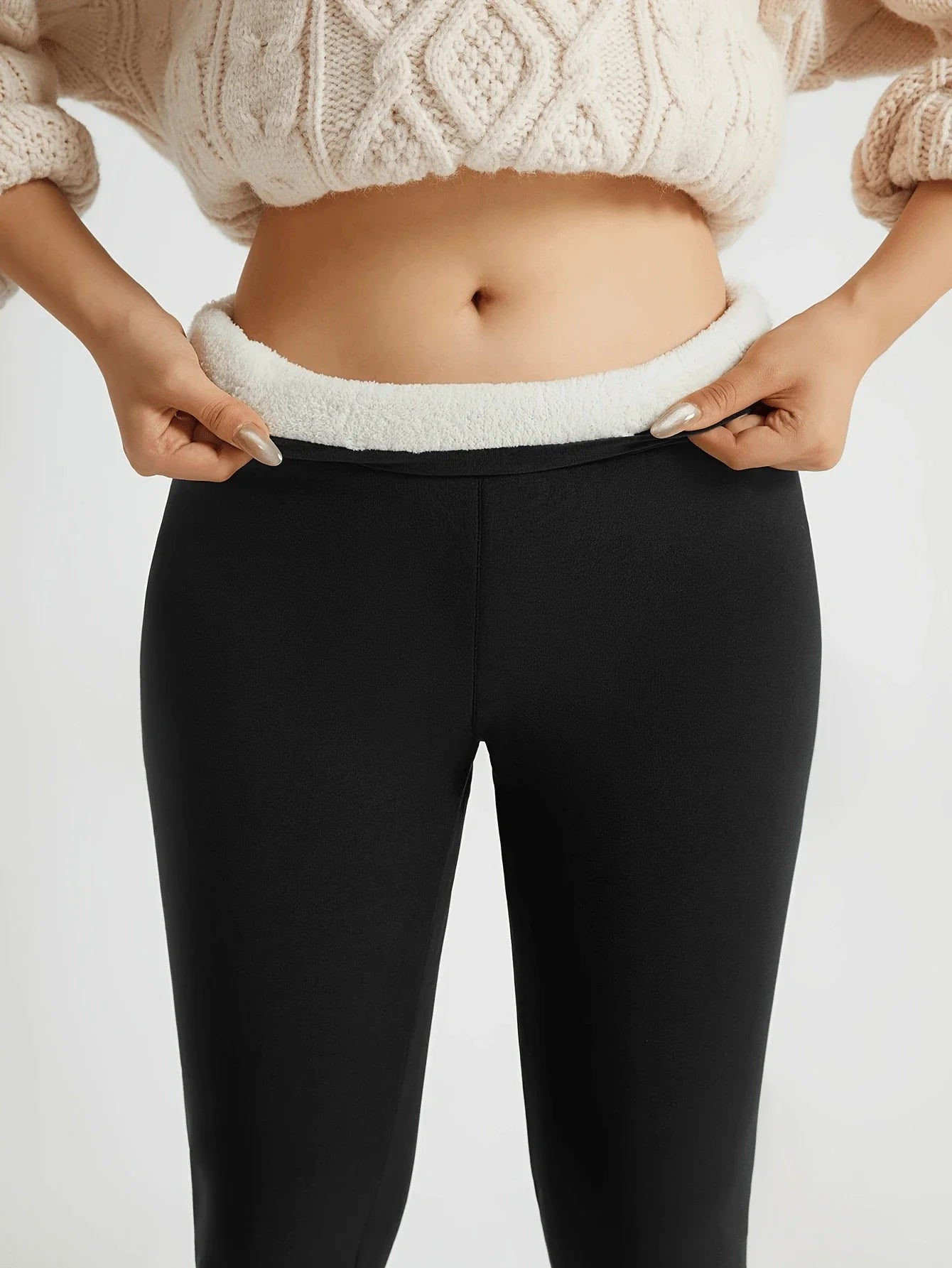 Premium Cozy Knit High-Waisted Leggings for Running, Yoga, and Everyday Workouts