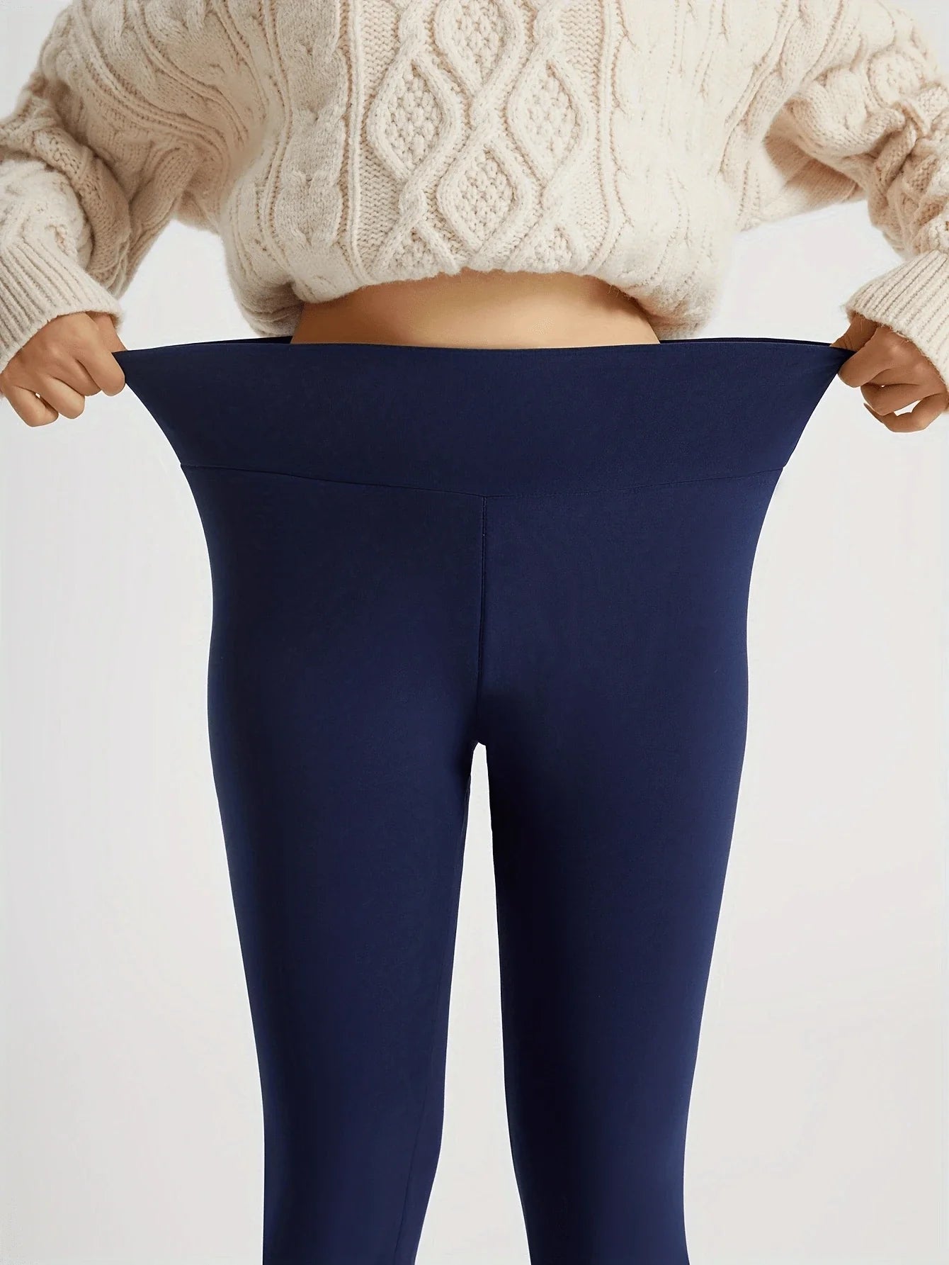 Premium Cozy Knit High-Waisted Leggings for Running, Yoga, and Everyday Workouts