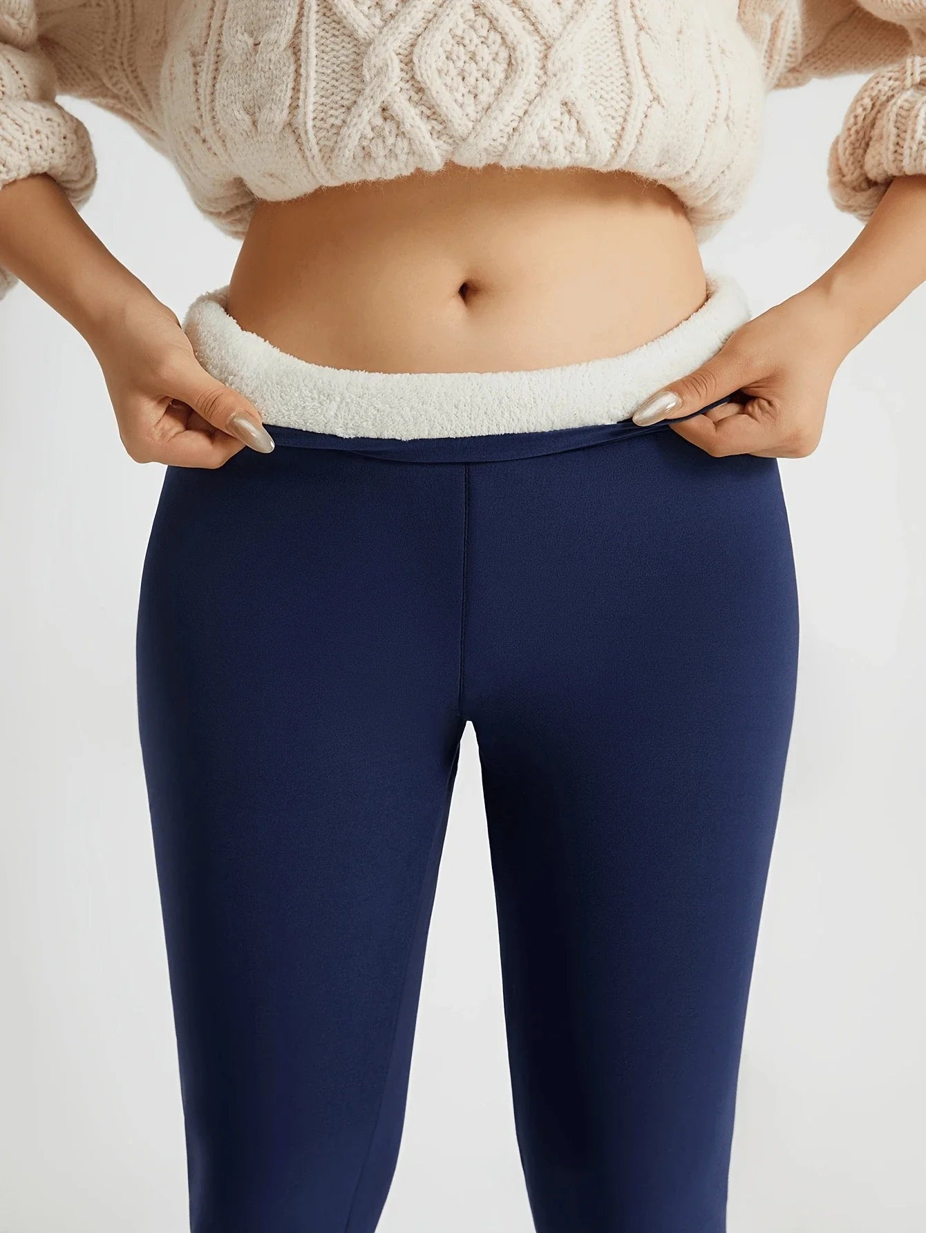Premium Cozy Knit High-Waisted Leggings for Running, Yoga, and Everyday Workouts
