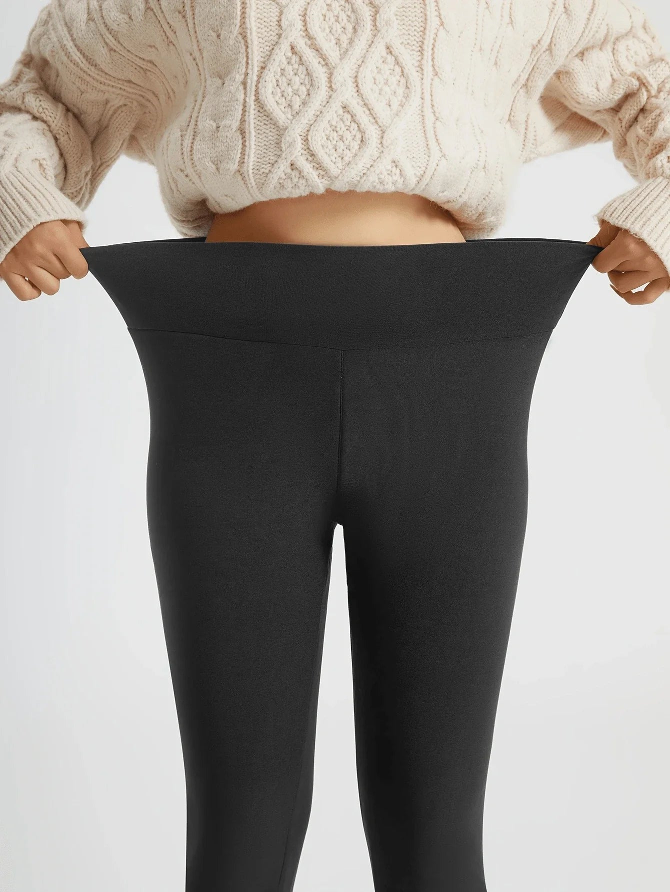 Premium Cozy Knit High-Waisted Leggings for Running, Yoga, and Everyday Workouts