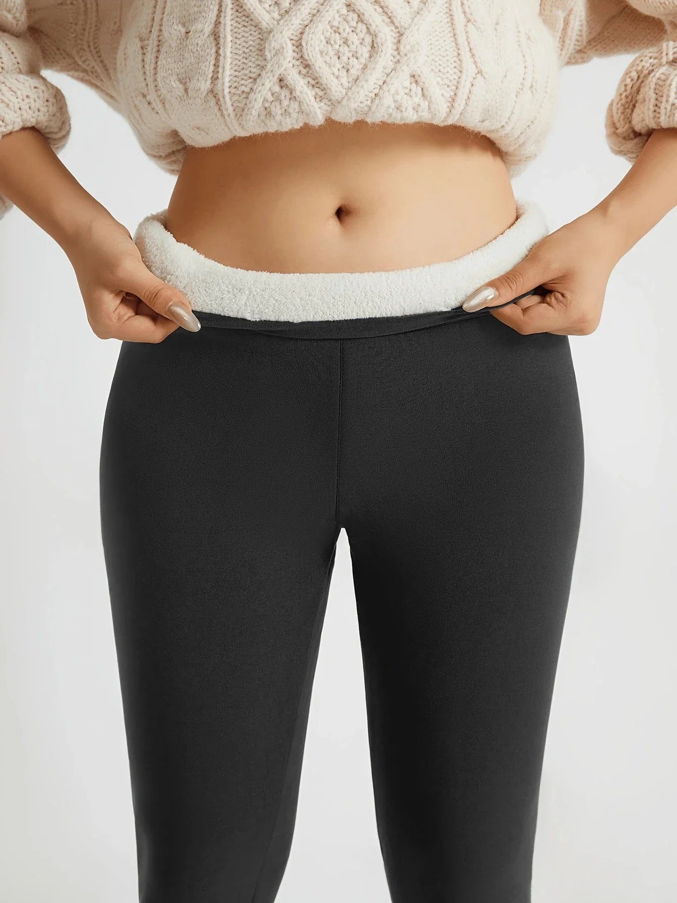 Premium Cozy Knit High-Waisted Leggings for Running, Yoga, and Everyday Workouts