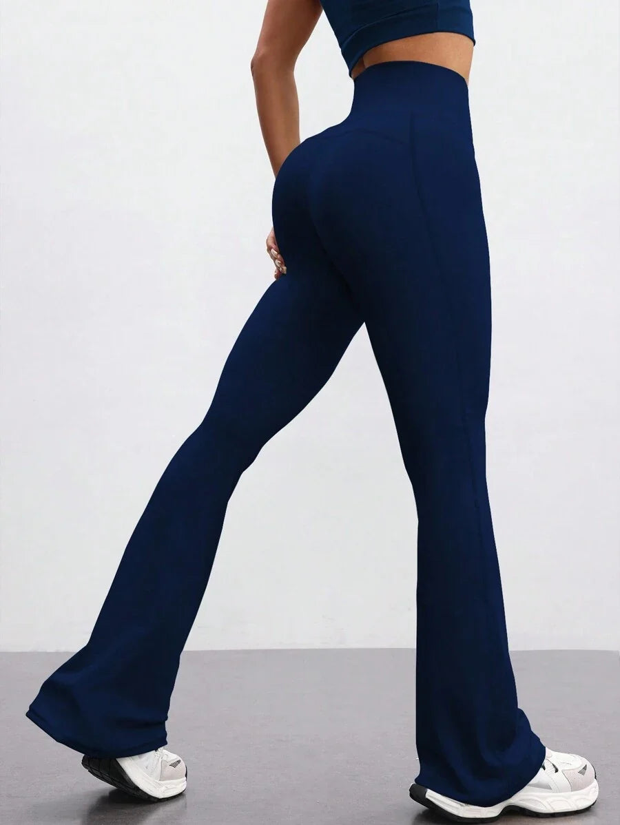 FlareFlex High-Waisted Fleece-Lined Flare Leggings