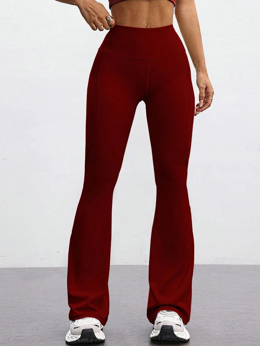 FlareFlex High-Waisted Fleece-Lined Flare Leggings