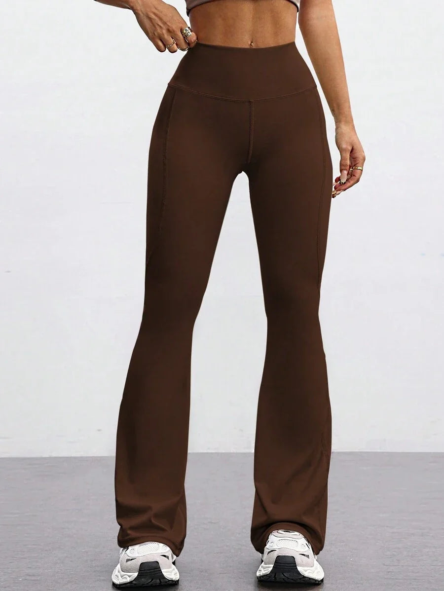 FlareFlex High-Waisted Fleece-Lined Flare Leggings