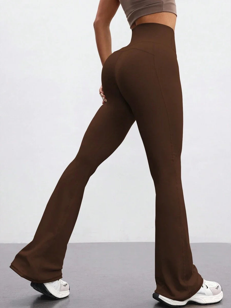 FlareFlex High-Waisted Fleece-Lined Flare Leggings