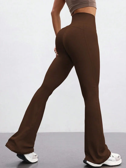 FlareFlex High-Waisted Fleece-Lined Flare Leggings