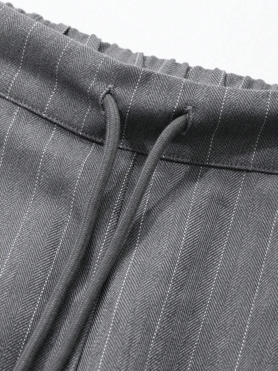 Women's Minimalist Wide Leg Casual Trousers - Solid Color Loose Fit Mid-Waist Pants