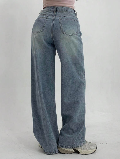 Women's Low Waist Straight Leg Denim Jeans