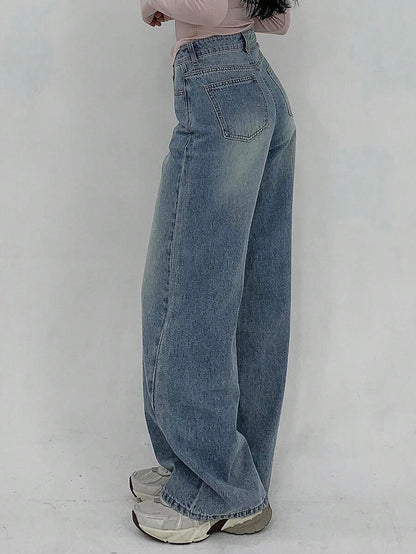 Women's Low Waist Straight Leg Denim Jeans