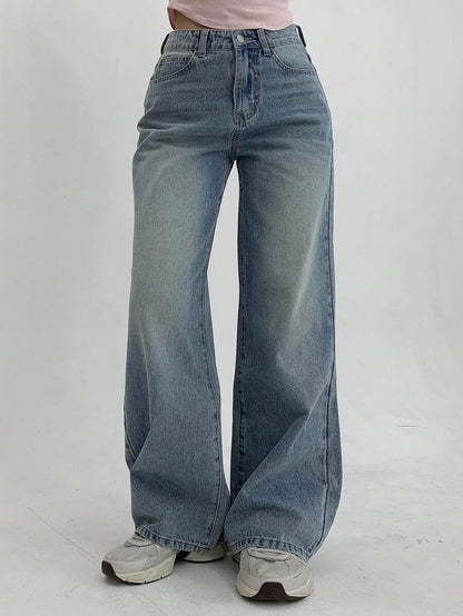 Women's Low Waist Straight Leg Denim Jeans