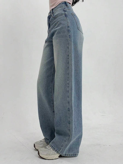 Women's Low Waist Straight Leg Denim Jeans