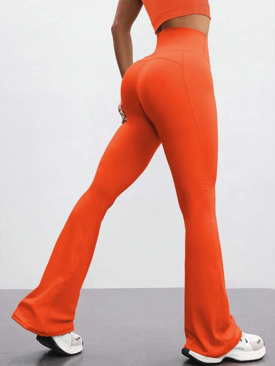 FlareFlex High-Waisted Fleece-Lined Flare Leggings