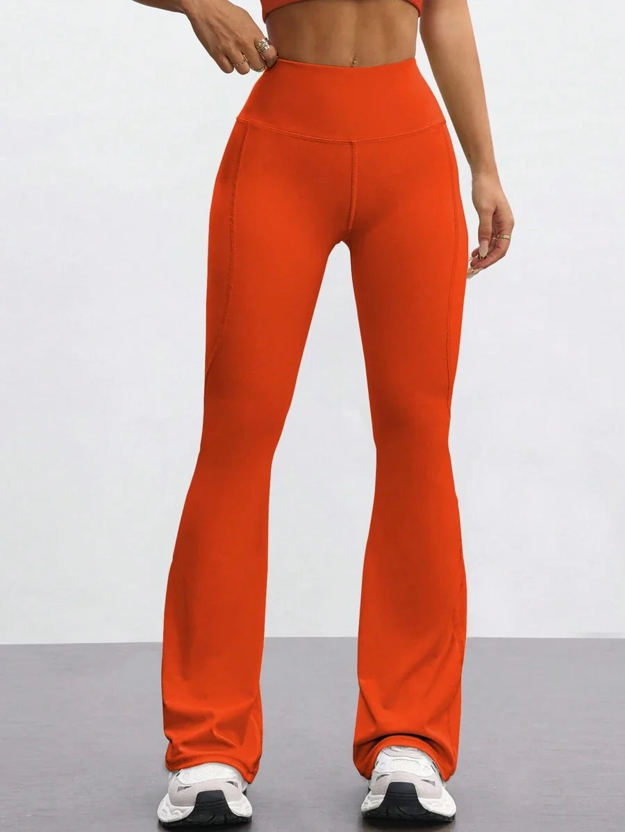 FlareFlex High-Waisted Fleece-Lined Flare Leggings