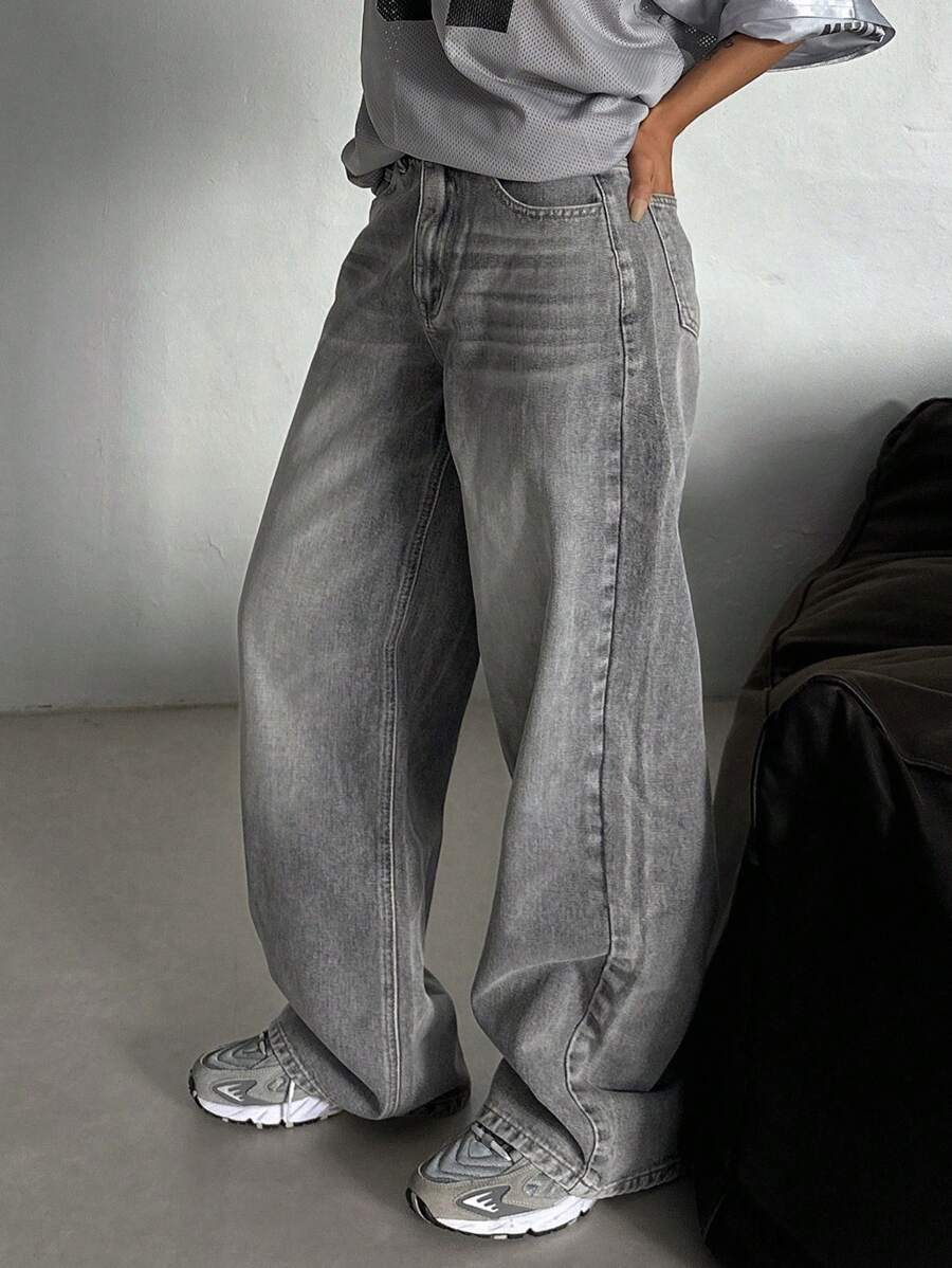 Women's Low Waist Straight Leg Denim Jeans