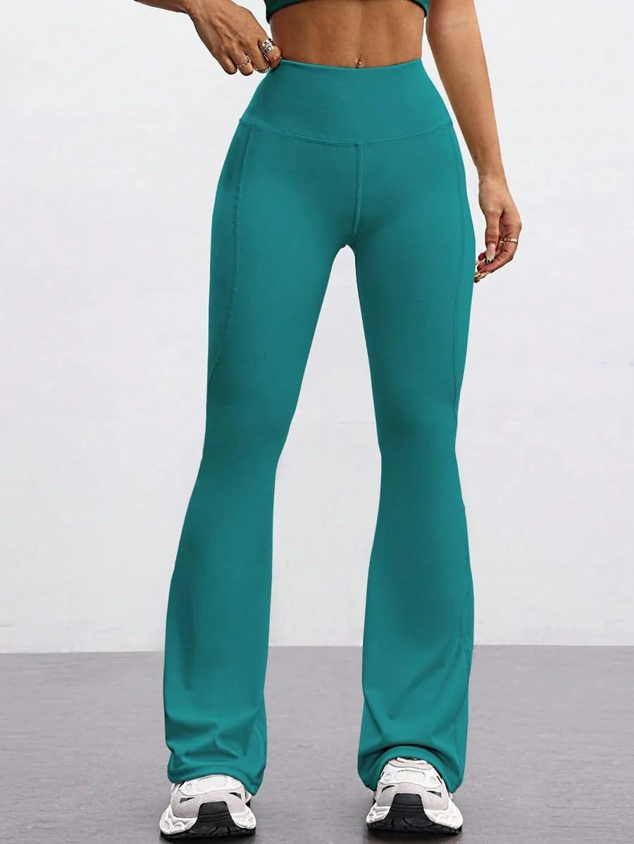 FlareFlex High-Waisted Fleece-Lined Flare Leggings