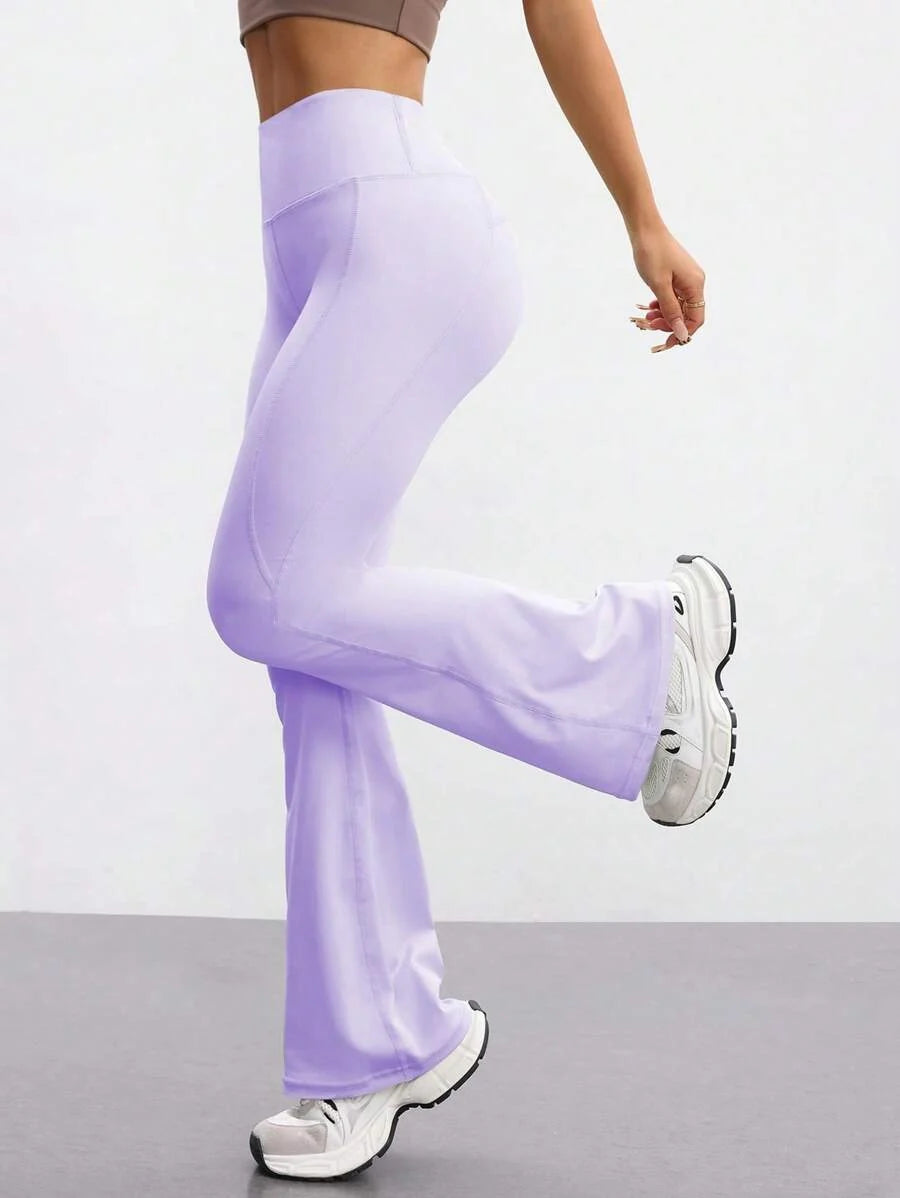 FlareFlex High-Waisted Fleece-Lined Flare Leggings