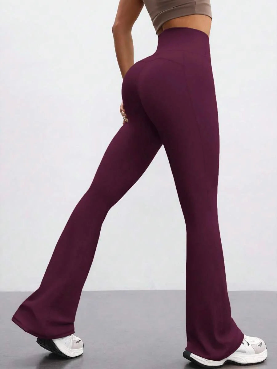 FlareFlex High-Waisted Fleece-Lined Flare Leggings