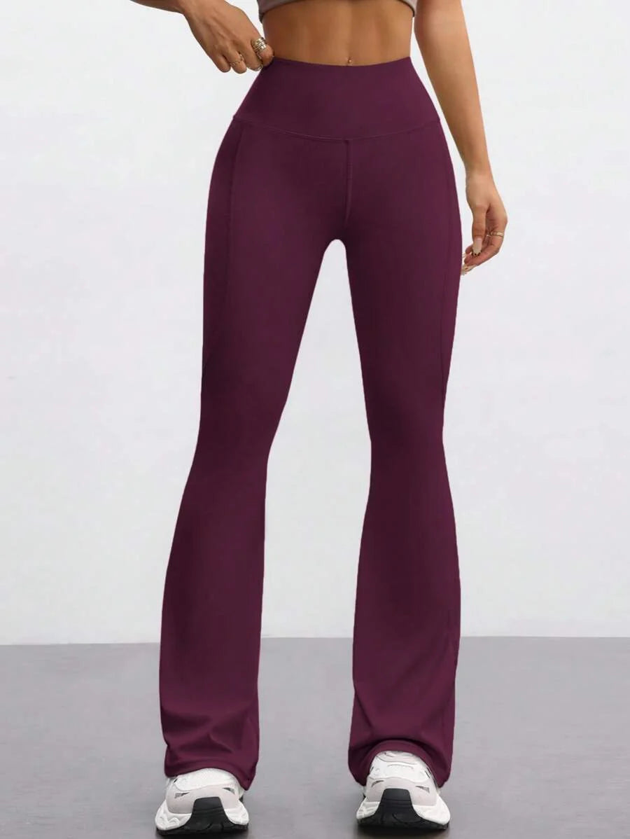 FlareFlex High-Waisted Fleece-Lined Flare Leggings