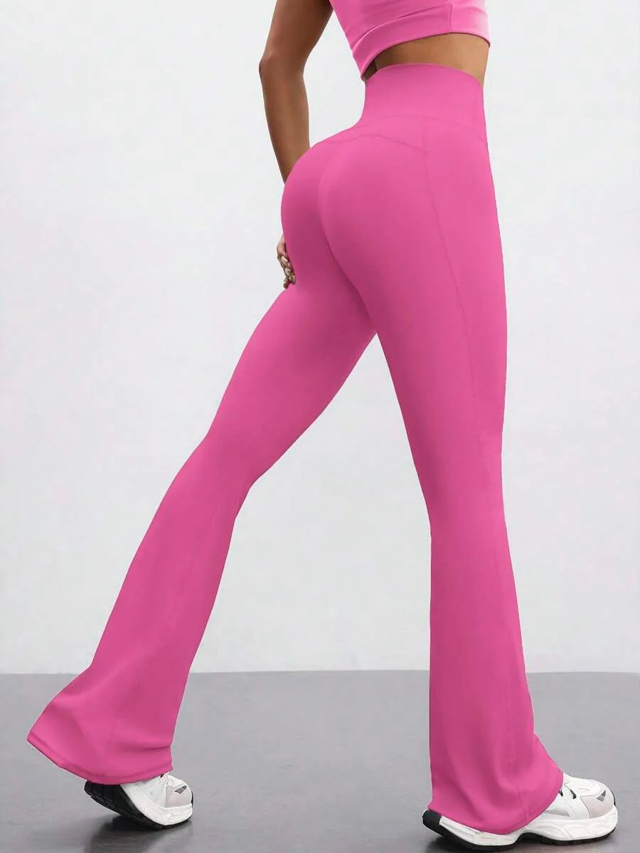 FlareFlex High-Waisted Fleece-Lined Flare Leggings