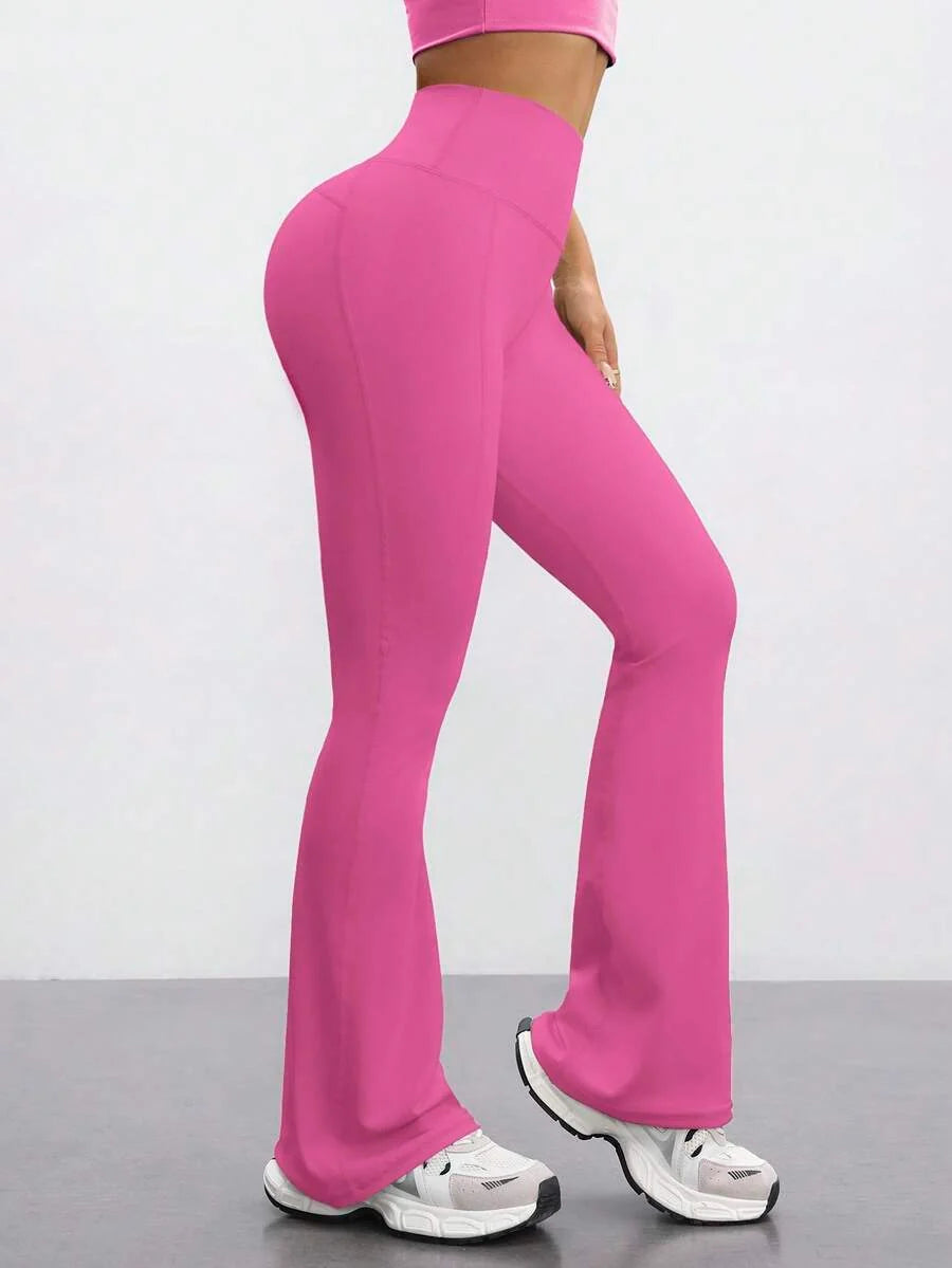 FlareFlex High-Waisted Fleece-Lined Flare Leggings