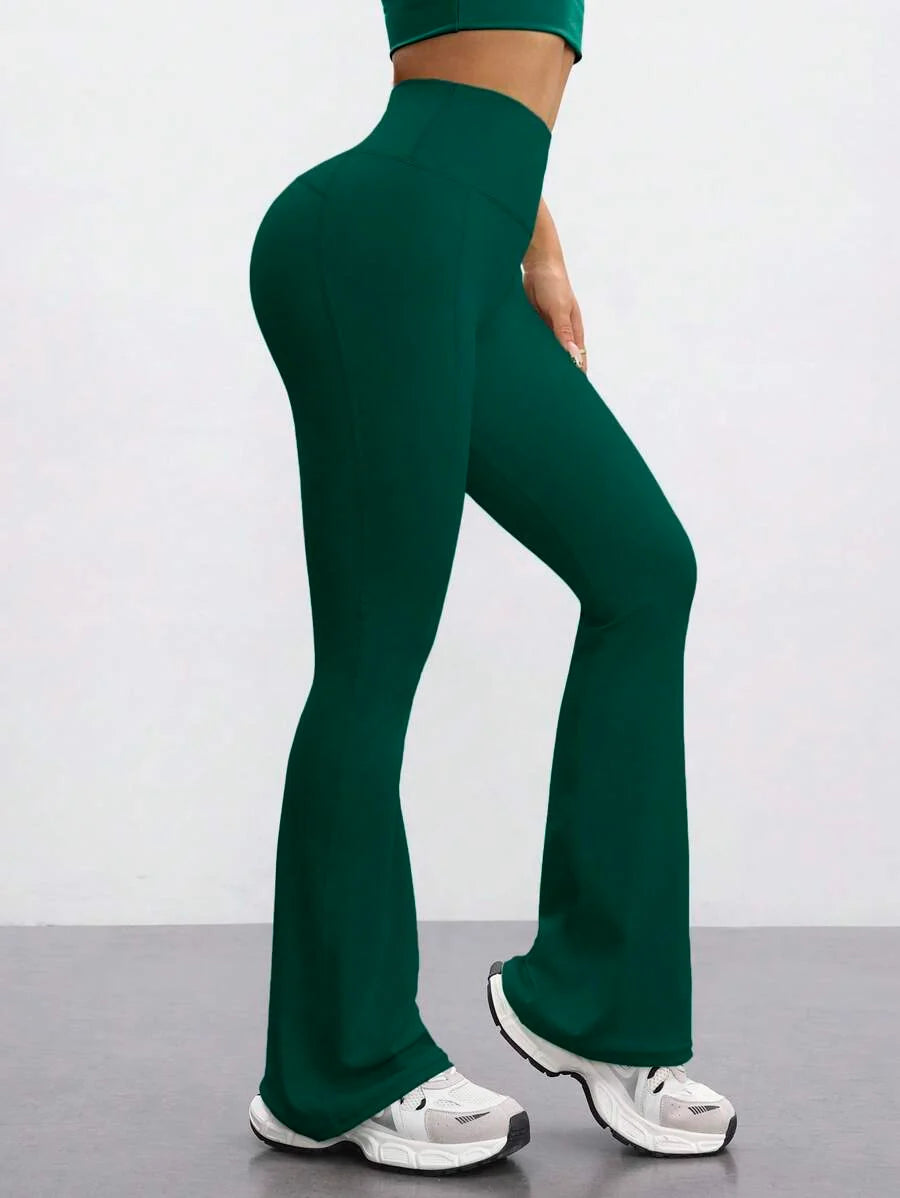 FlareFlex High-Waisted Fleece-Lined Flare Leggings