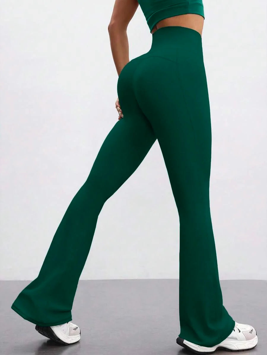 FlareFlex High-Waisted Fleece-Lined Flare Leggings