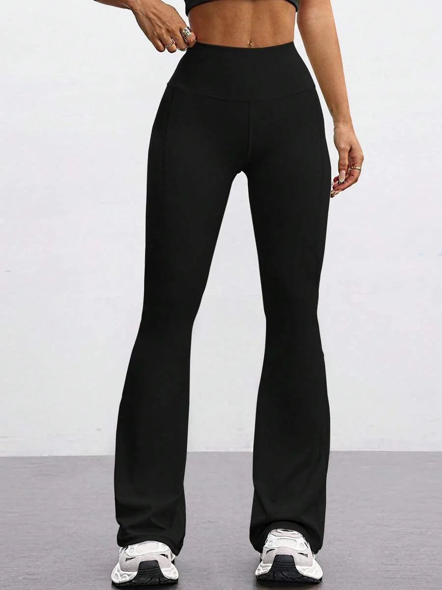 FlareFlex High-Waisted Fleece-Lined Flare Leggings