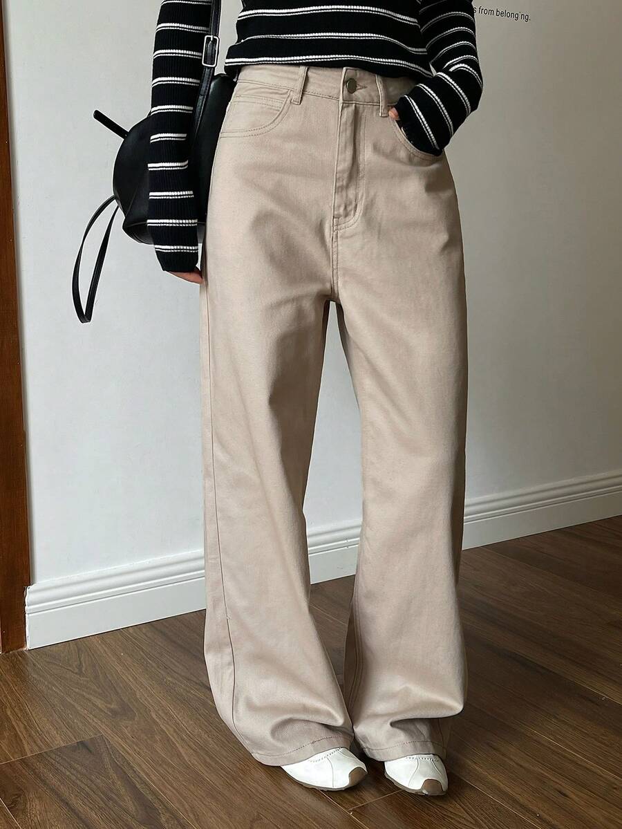 Women's Low Waist Straight Leg Denim Jeans
