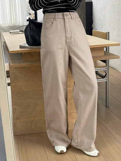 Women's Low Waist Straight Leg Denim Jeans