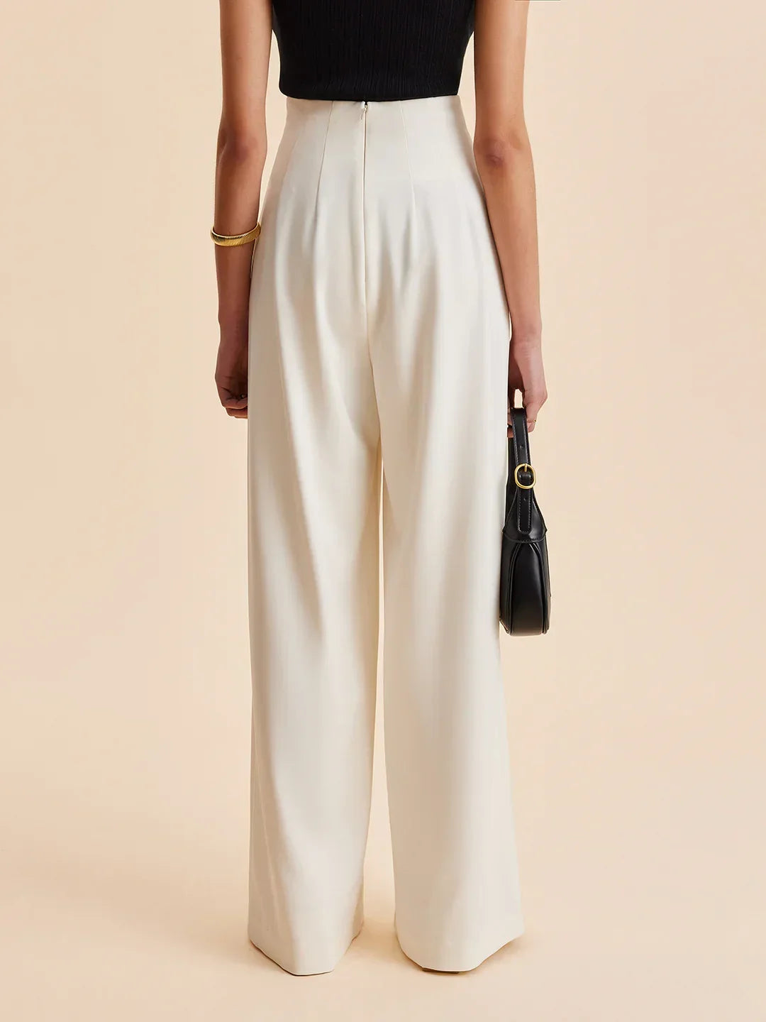 Women's Embellished High-Waist Wide-Leg Tailored Trousers