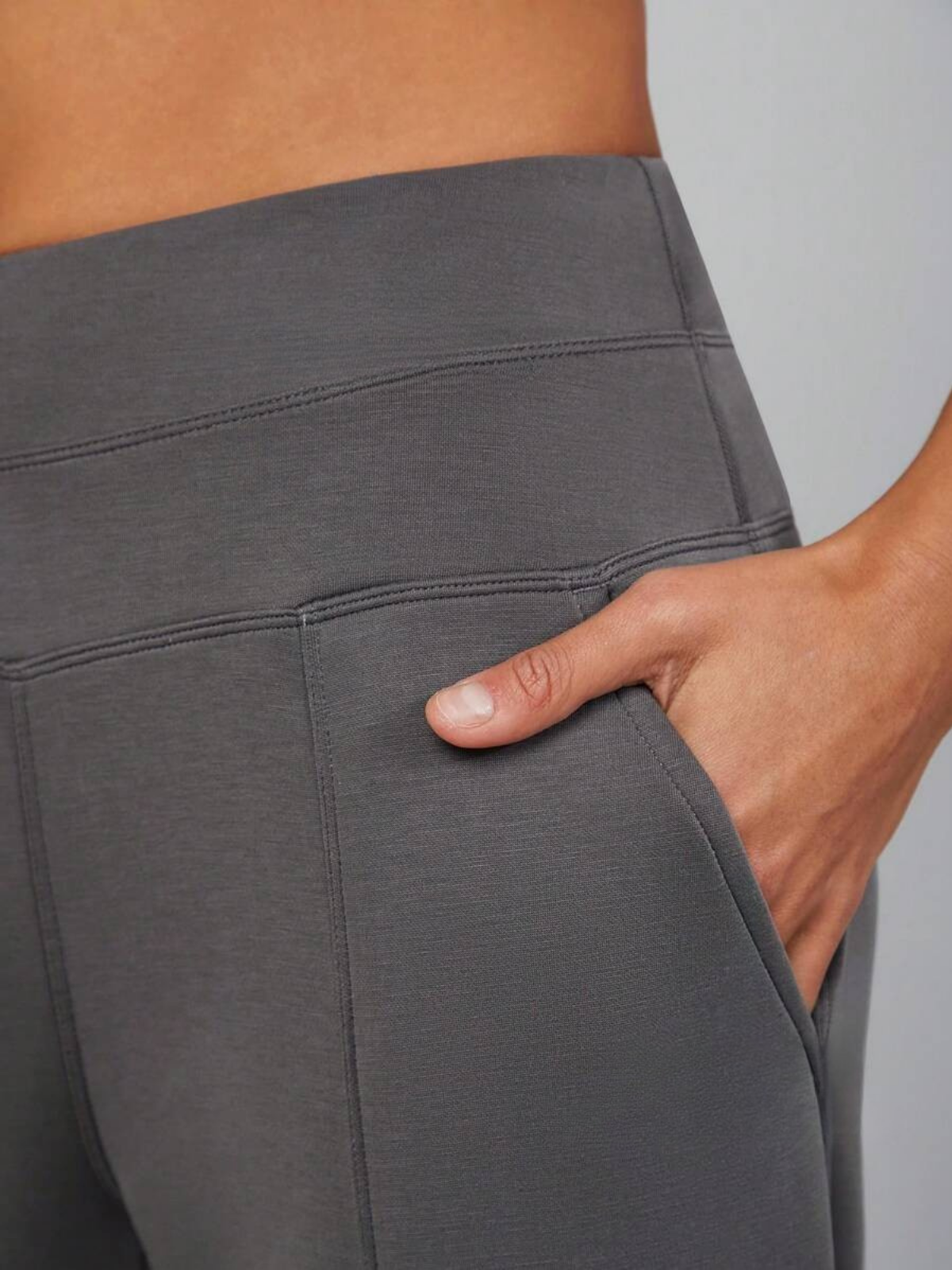 High-Waisted Modal Silk Wide-Leg Lounge Pants with Pockets