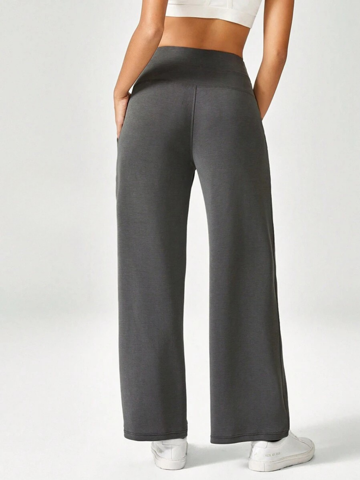 High-Waisted Modal Silk Wide-Leg Lounge Pants with Pockets
