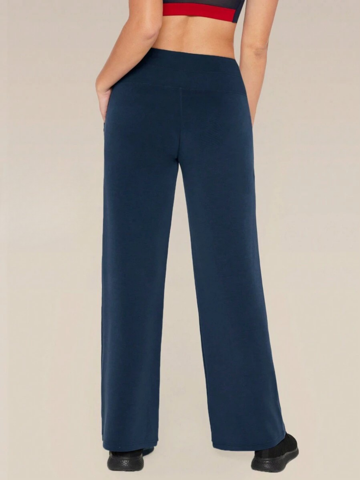 High-Waisted Modal Silk Wide-Leg Lounge Pants with Pockets