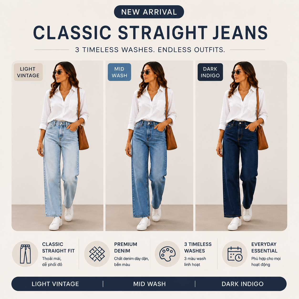 THE EASE™ Relaxed Straight-Leg Jeans