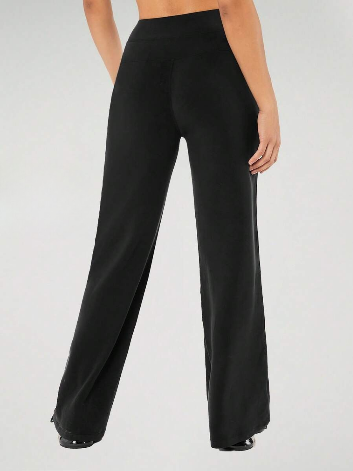 High-Waisted Modal Silk Wide-Leg Lounge Pants with Pockets