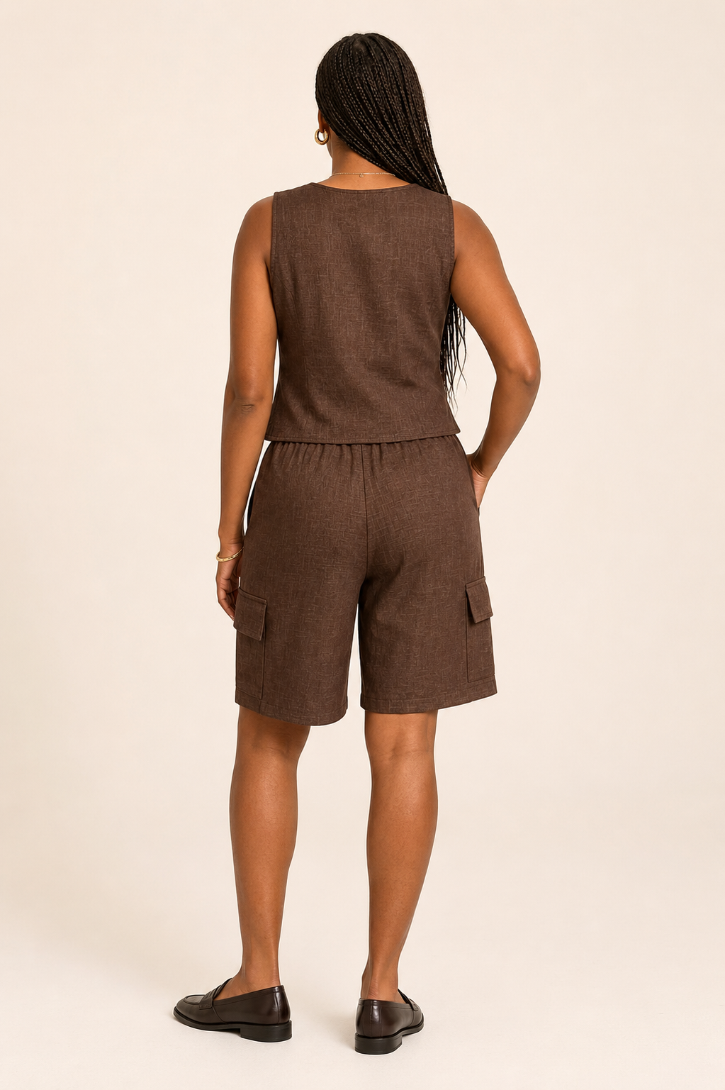 The Everyday Vest & Cargo Bermuda Set