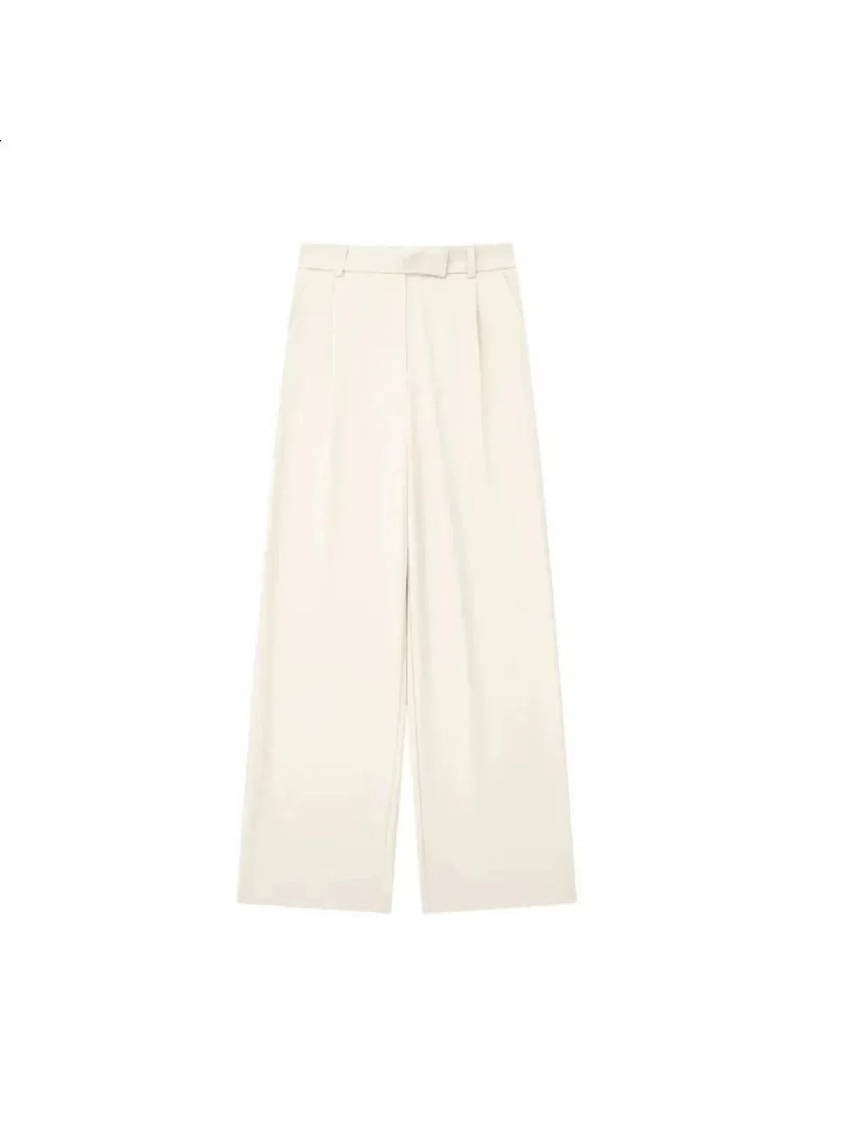Women's Elegant Casual Loose-Fit High-Waisted Straight-Leg Trousers