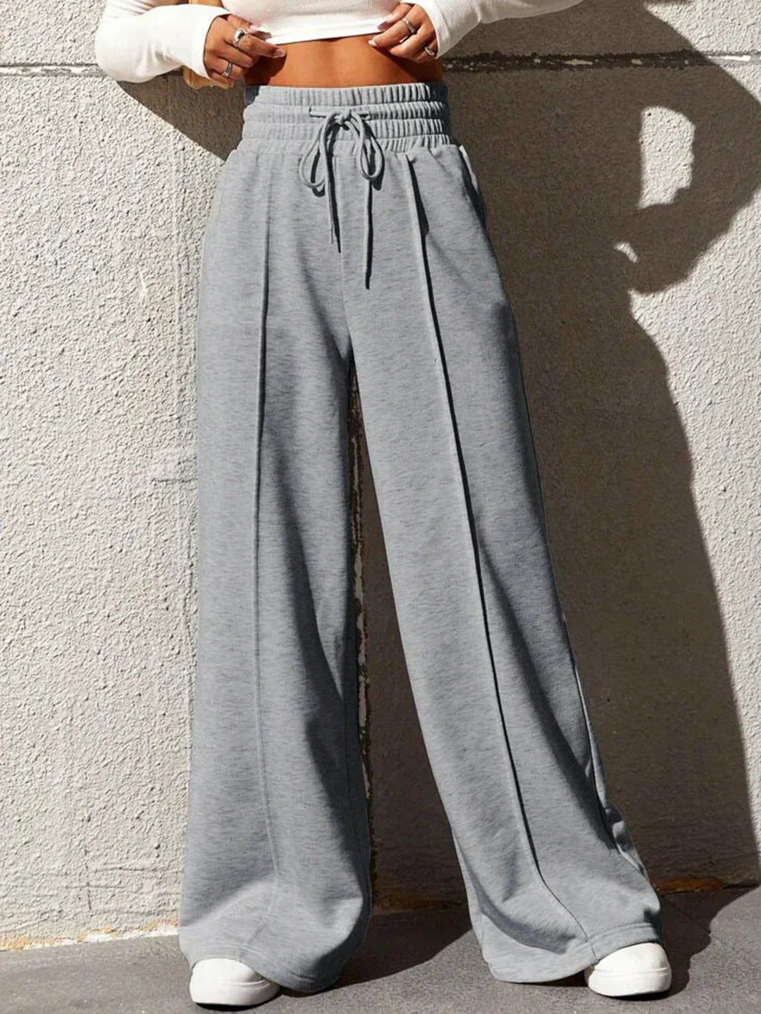 Women's Casual and Chic High-Waisted Wide Leg City Walk Sweatpants