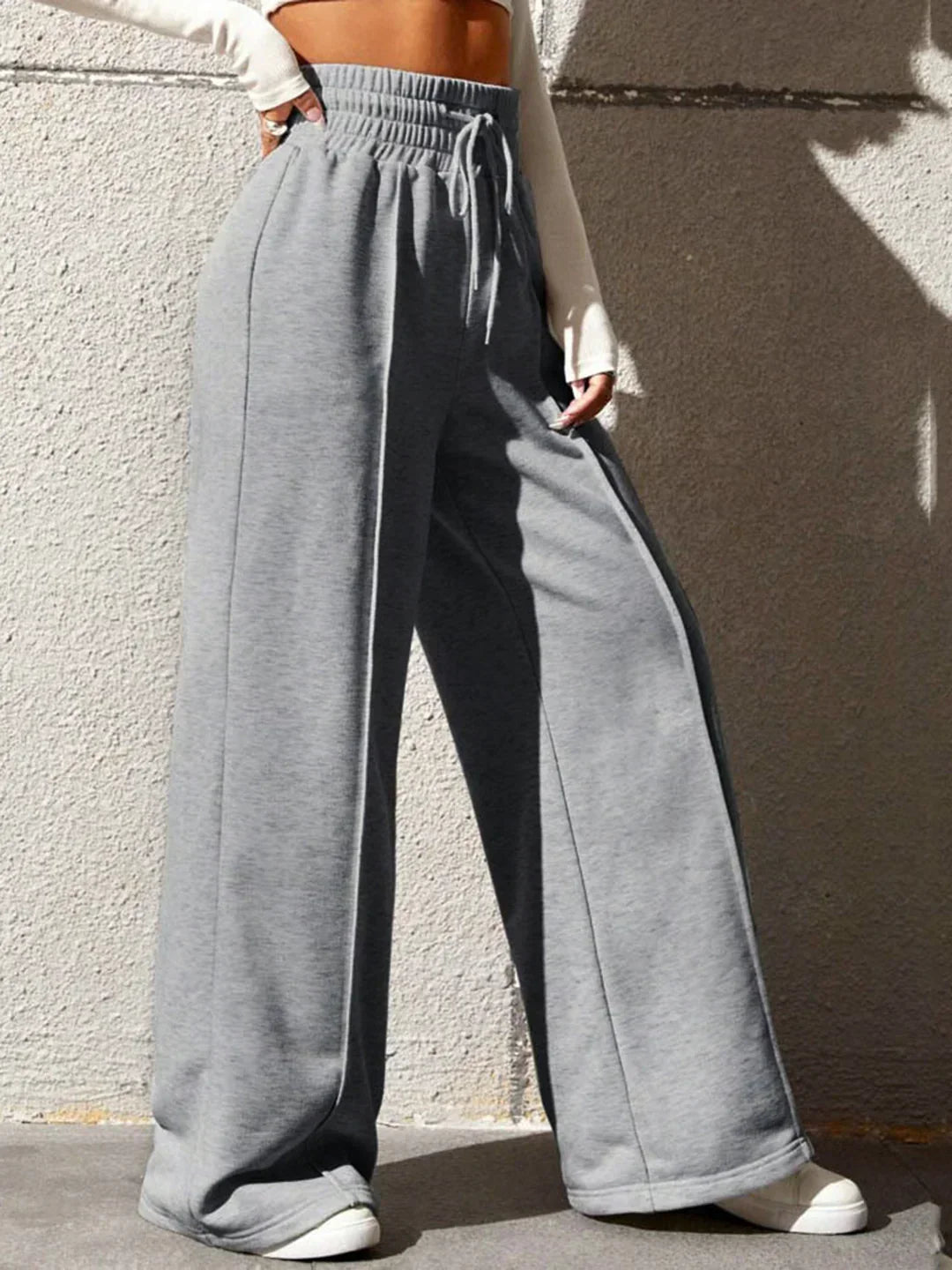 Women's Casual and Chic High-Waisted Wide Leg City Walk Sweatpants
