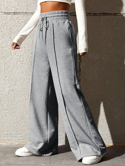 Women's Casual and Chic High-Waisted Wide Leg City Walk Sweatpants
