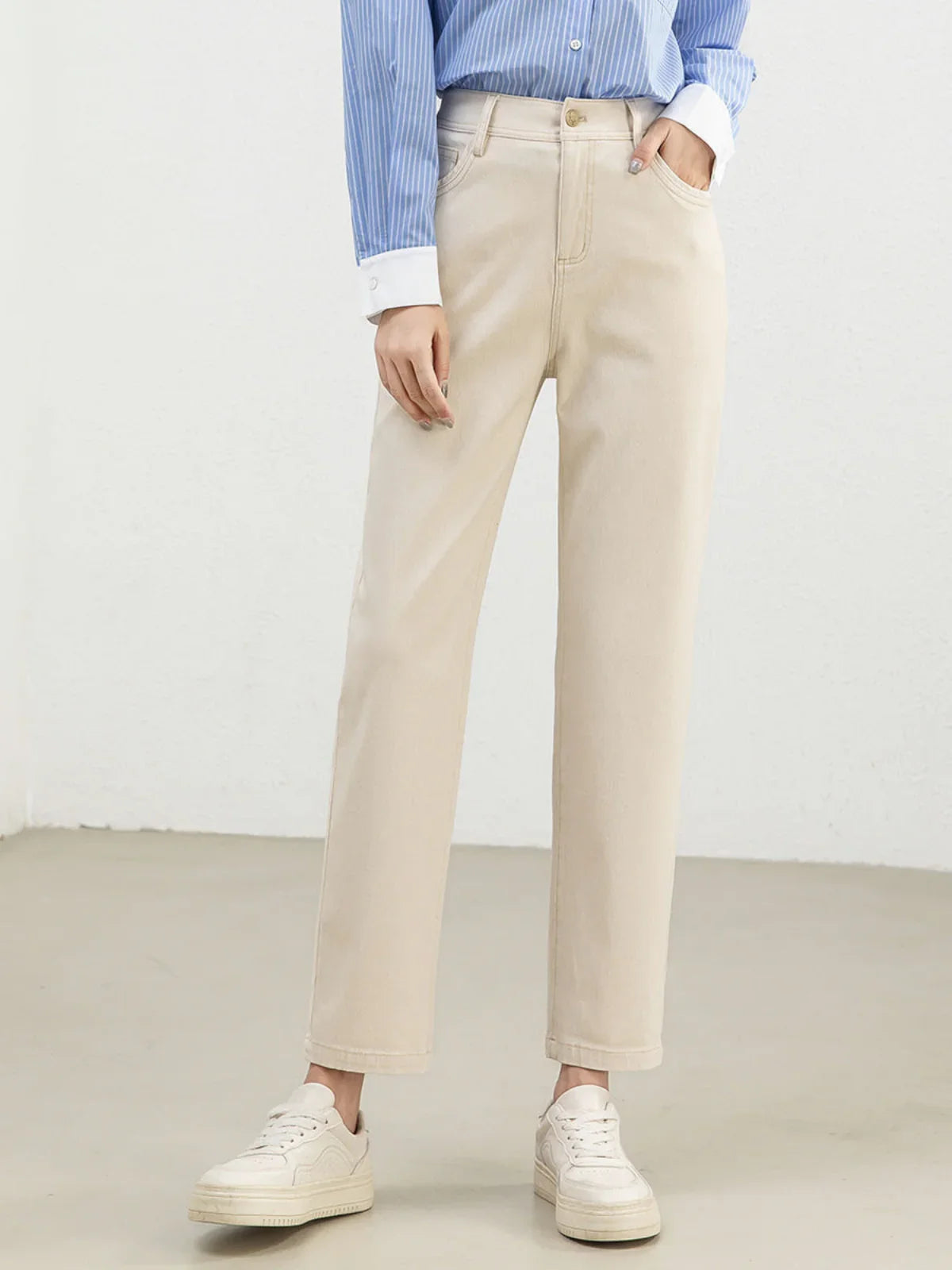 Always Casual Women's High-Waisted Tapered Pants