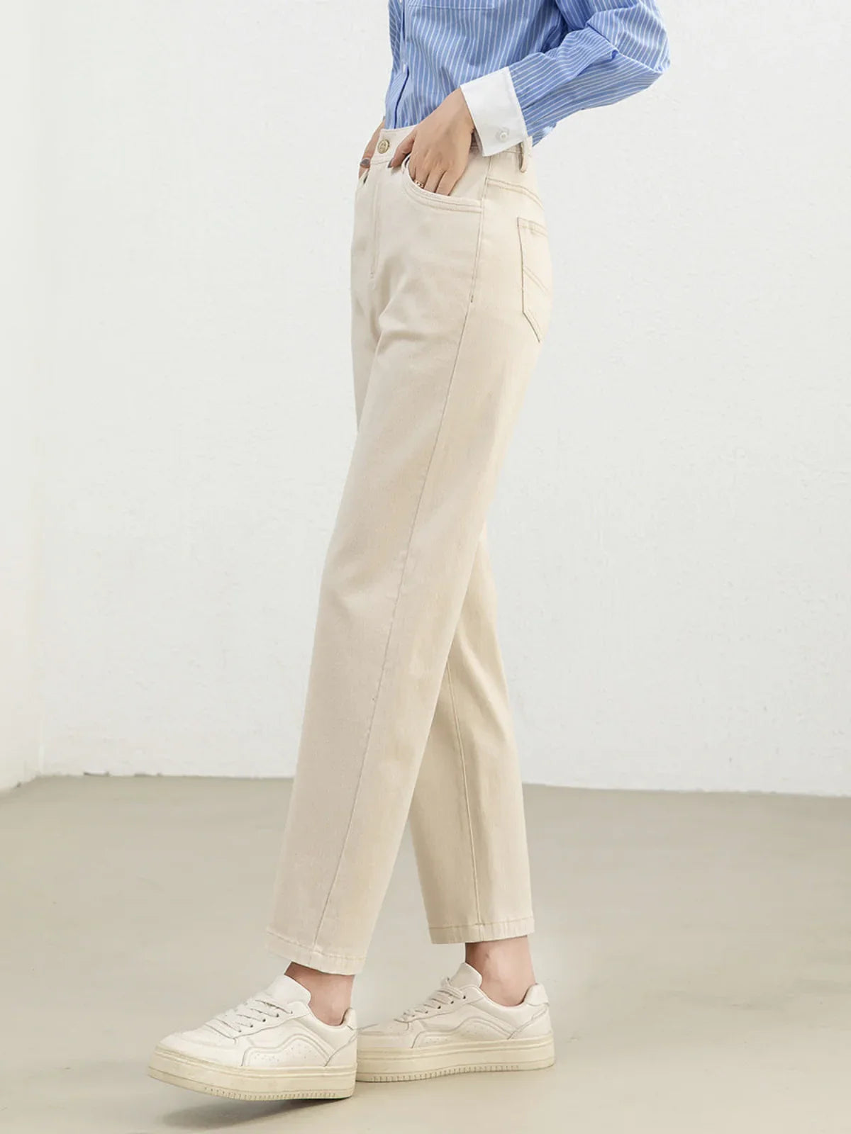 Always Casual Women's High-Waisted Tapered Pants
