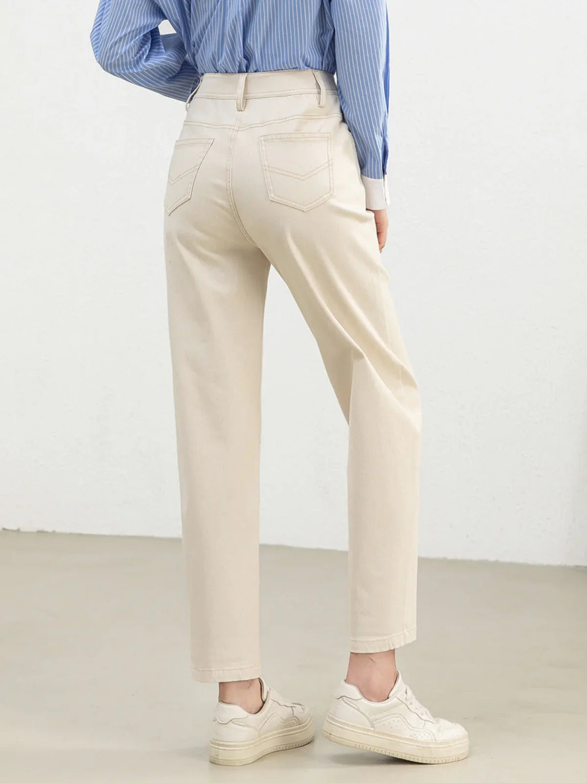 Always Casual Women's High-Waisted Tapered Pants